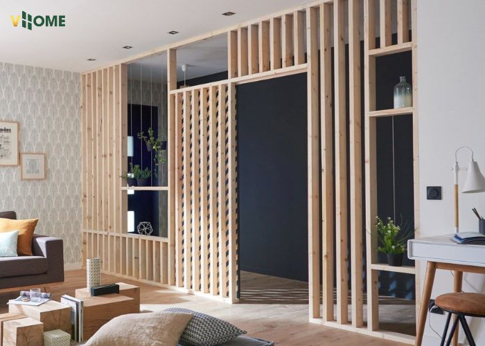 Sử dụng lam hộp trong nhà như vách ngăn chia không gian Sử dụng lam hộp trong nhà như vách ngăn chia không gian