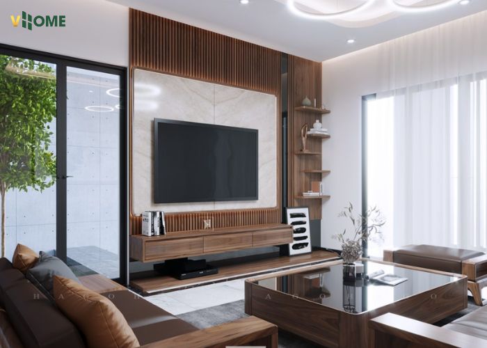 Sử dụng lam hộp như điểm nhấn trong phòng khách Sử dụng lam hộp như điểm nhấn trong phòng khách