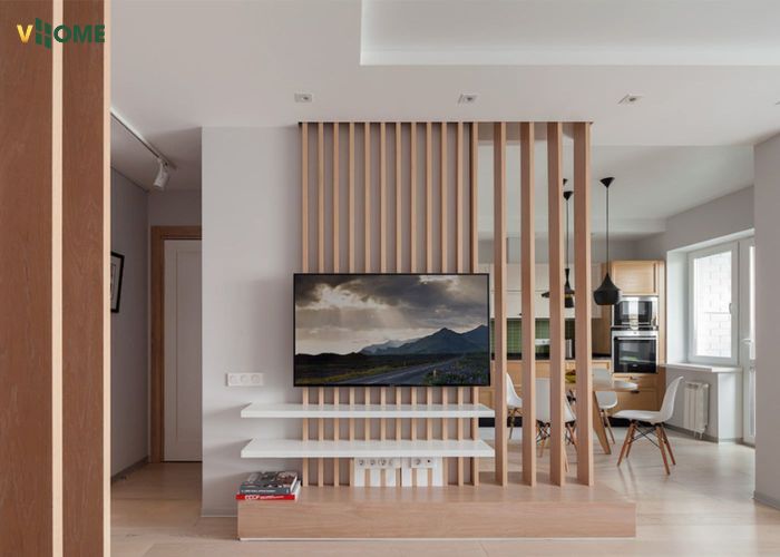 Giá treo tivi giữa phòng khách và bếp ăn Giá treo tivi giữa phòng khách và bếp ăn