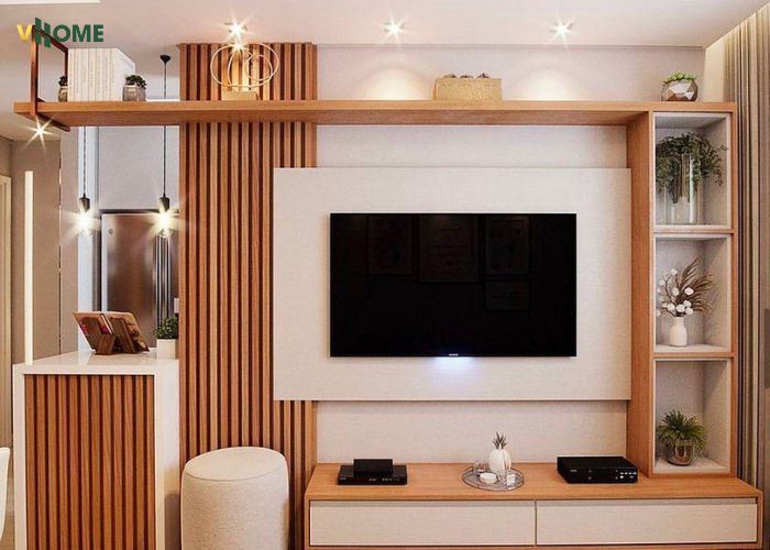 Tấm lam sóng nhựa ốp vách tivi ở phòng khách Tấm lam sóng nhựa ốp vách tivi ở phòng khách
