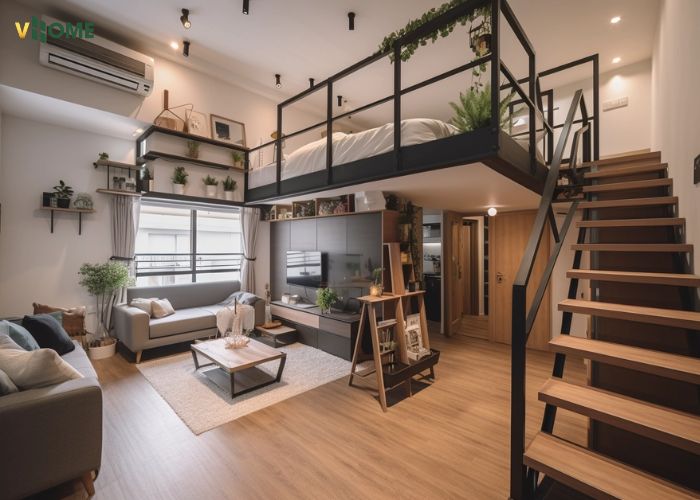 Sàn nhựa chịu lực có thể vừa thi công sàn, vừa làm gác lửng Sàn nhựa chịu lực có thể vừa thi công sàn, vừa làm gác lửng