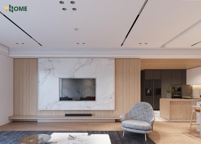 Sàn nhựa 4mm được thi công ở phòng khách Sàn nhựa 4mm được thi công ở phòng khách