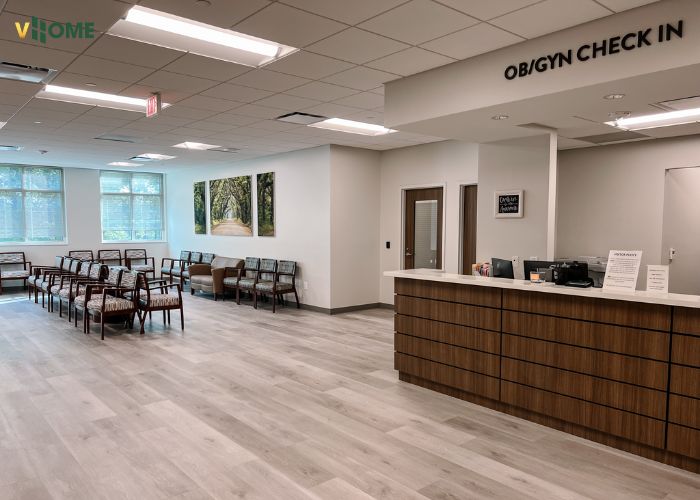 Phòng khám sử dụng sàn nhựa hèm khóa 6mm Phòng khám sử dụng sàn nhựa hèm khóa 6mm