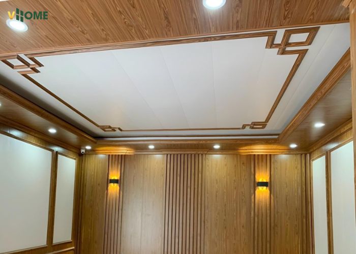 Tấm ốp nano vân gỗ có thể linh hoạt ốp tường và ốp trần Tấm ốp nano vân gỗ có thể linh hoạt ốp tường và ốp trần