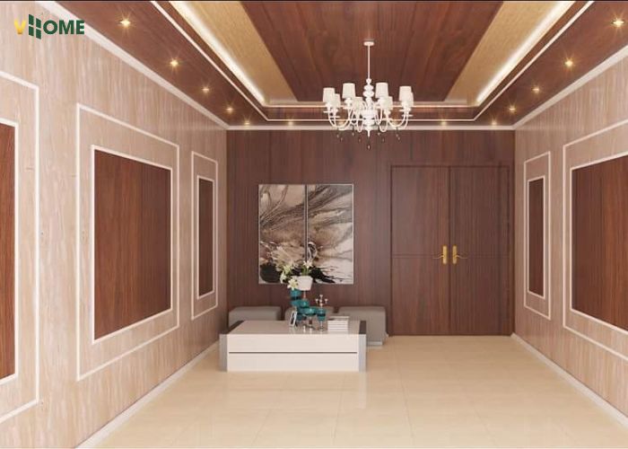 Tấm nano vân gỗ vừa ốp tường, vừa ốp trần hiệu quả Tấm nano vân gỗ vừa ốp tường, vừa ốp trần hiệu quả