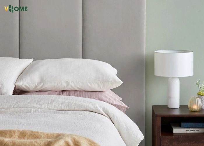 Sử dụng tấm ốp màu pastel nhẹ nhàng ở phòng ngủ Sử dụng tấm ốp màu pastel nhẹ nhàng ở phòng ngủ