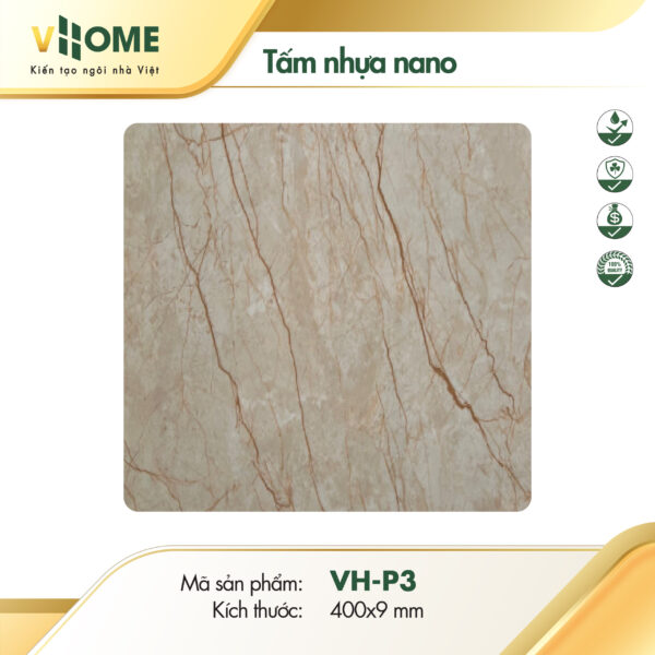 Tấm nhựa ốp tường giả đá cẩm thạch màu vàng P03