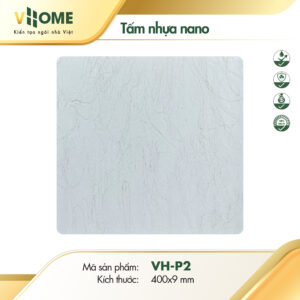 Tấm nhựa ốp tường giả đá vân mây nhạt P02