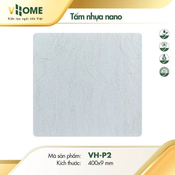 Tấm nhựa ốp tường giả đá vân mây nhạt P02