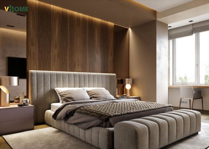 Tấm nano nhựa giả vân gỗ ốp vách đầu giường Tấm nano nhựa giả vân gỗ ốp vách đầu giường