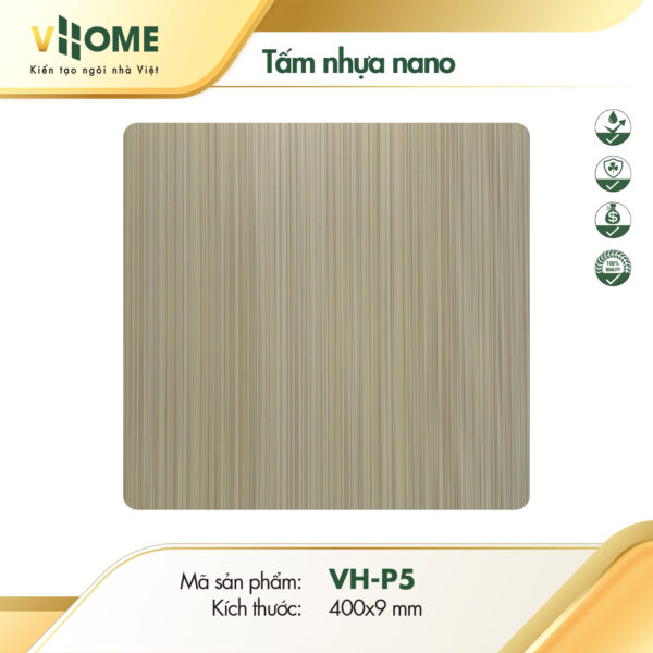 Tấm nhựa ốp tường giả gỗ laminate dạng chỉ sọc P05
