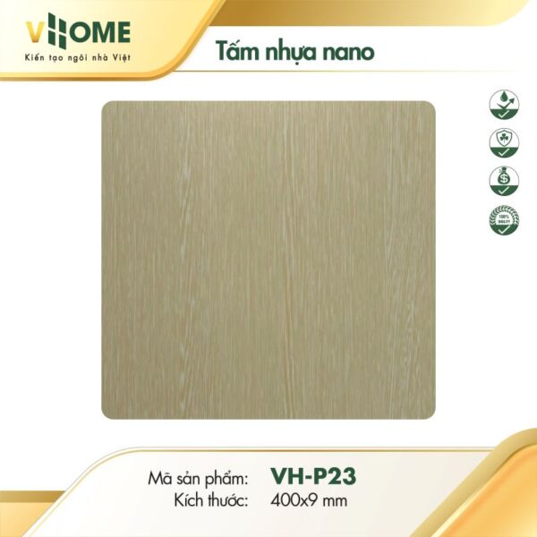 Tấm nhựa ốp tường giả gỗ sồi vàng P23