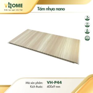 Tấm nhựa ốp tường giả gỗ tần bì sáng P44