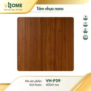 Tấm nhựa ốp tường giả gỗ teak vàng P29
