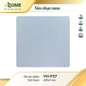 Tấm nhựa ốp tường giả gỗ vân gỗ xám nhạt P27