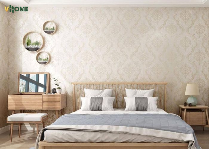 Phòng ngủ thi công tấm nano họa tiết Phòng ngủ thi công tấm nano họa tiết