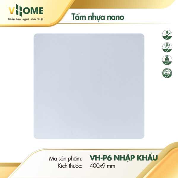 Tấm nhựa ốp tường màu trắng P06