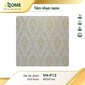 Tấm nhựa ốp tường vân họa tiết cổ điển Damask P12