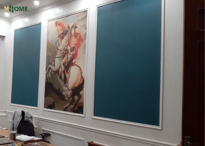 Sử dụng tấm ốp than tre màu xanh cổ vịt trang trí tường Sử dụng tấm ốp than tre màu xanh cổ vịt trang trí tường