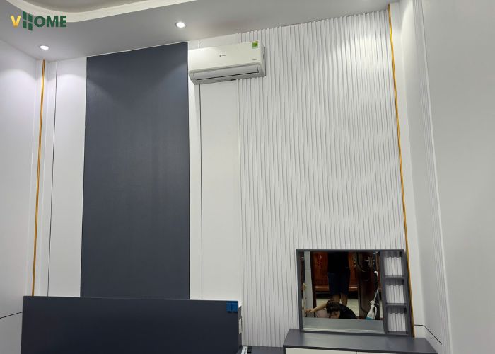 Tấm than tre kết hợp lam sóng cao thi công ở phòng ngủ Tấm than tre kết hợp lam sóng cao thi công ở phòng ngủ