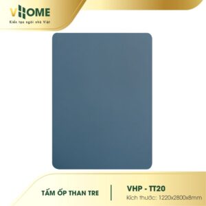 Tấm ốp than tre đơn sắc màu xanh ghi TT20