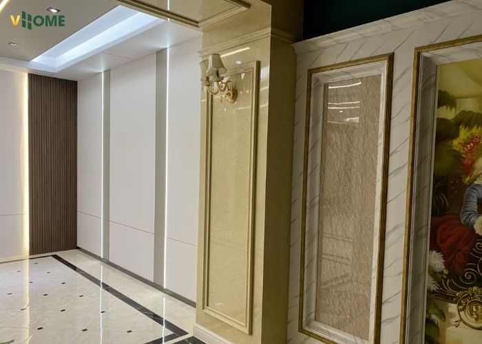 Tấm than tre vân đá ốp trang trí hành lang Tấm than tre vân đá ốp trang trí hành lang