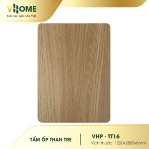 Tấm ốp than tre vân gỗ sồi nâu TT16