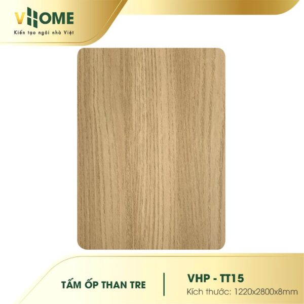 Tấm ốp than tre vân gỗ sồi tự nhiên TT15