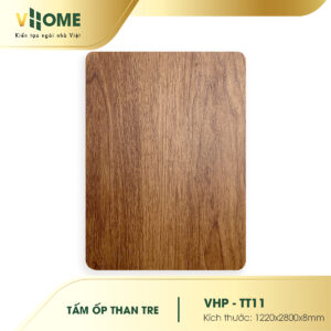 Tấm ốp than tre vân gỗ tần bì nâu sáng TT11