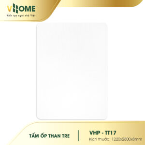 Tấm ốp than tre vân vải màu trắng TT17