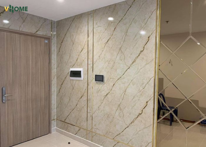 Ốp pvc vân đá màu trung tính