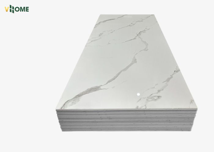 Tấm PVC trắng vân xám đậm