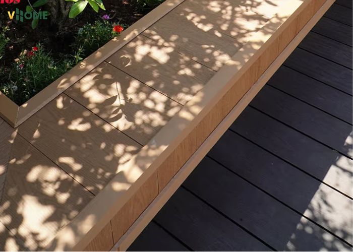 Sử dụng thanh đa năng ốp bồn cây hình chữ nhật