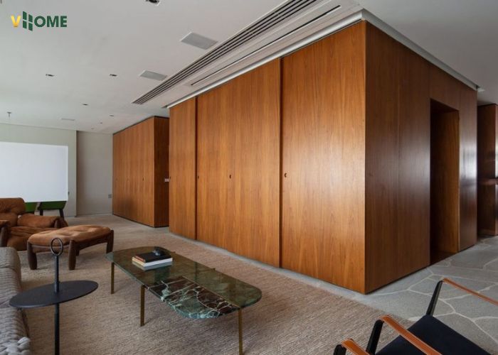 Vách ngăn phân chia các không gian hiệu quả Vách ngăn phân chia các không gian hiệu quả