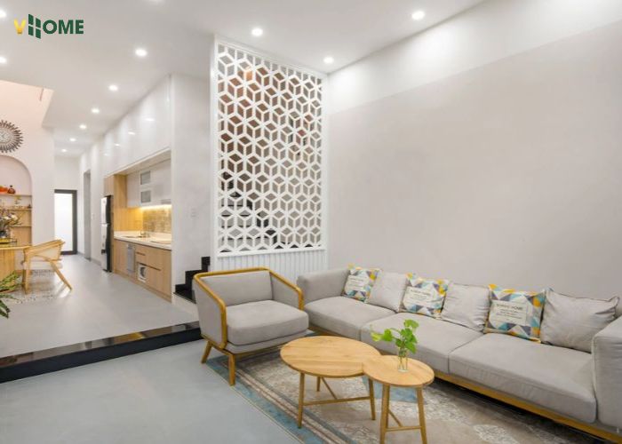 Vách ngăn trắng phân chia các phòng trong nhà Vách ngăn trắng phân chia các phòng trong nhà