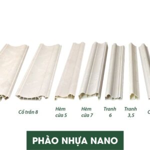 Bộ phào nhựa nano hoa văn họa tiết trắng kem P17