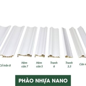Bộ phào nhựa nano màu trắng trơn P06