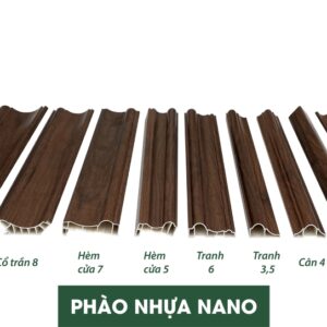 Bộ phào nhựa nano vân gỗ óc chó màu tối P35