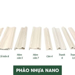 Bộ phào nhựa nano vân gỗ sồi trắng P08
