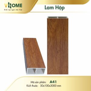 Lam hộp nhựa giả gỗ màu nâu cánh gián A41