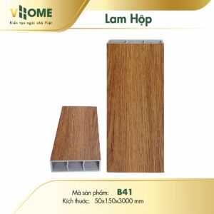Lam hộp nhựa giả gỗ màu nâu cánh gián B41