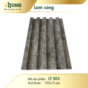 Lam sóng nhựa giả đá xám loang 5 sóng thấp LST503