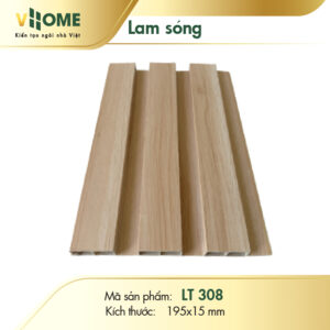 Lam sóng nhựa giả gỗ đỏ trầm 3 sóng thấp LST308