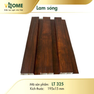 Lam sóng nhựa giả gỗ hương màu đỏ đậm 3 sóng thấp LST325