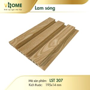 Lam sóng nhựa giả gỗ óc chó 3 sóng thấp LST307