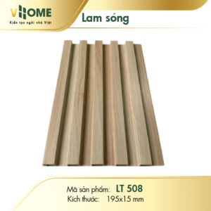 Lam sóng nhựa giả gỗ tần bì vàng nhạt 5 sóng thấp LST508