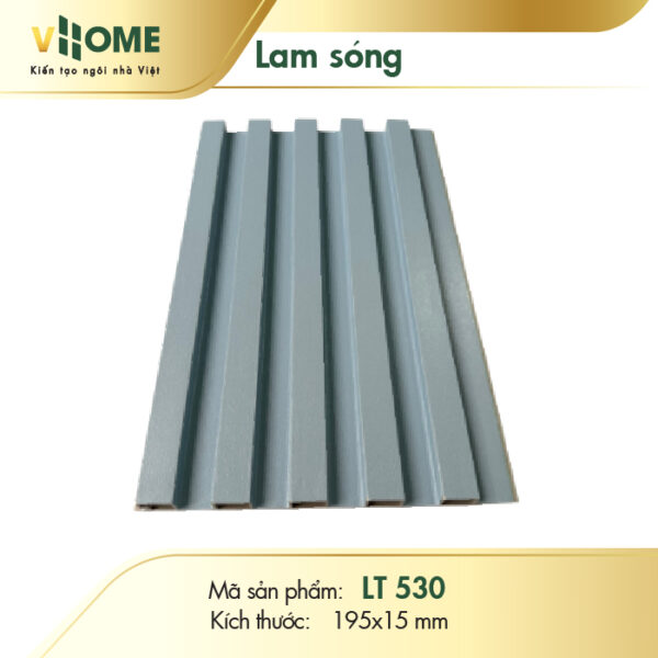 Lam sóng nhựa màu xanh da trời 5 sóng thấp LST530