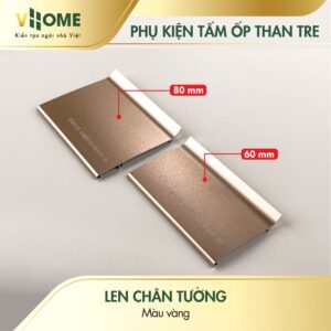 Len chân tường 60 & 80mm màu vàng