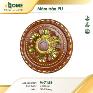 Mâm trần vân gỗ dát vàng M7158