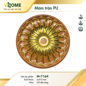 Mâm trần vân gỗ dát vàng M7164